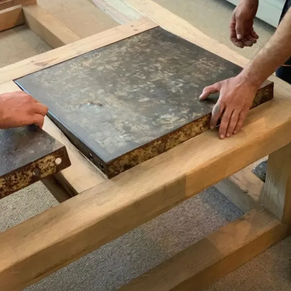 PINE COFFEE TABLE WITH TOAST COLOR FORMWORK SHEET